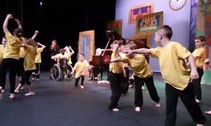 Key Stage 2 pupils from Maesyrhandir School performing at The Hafren